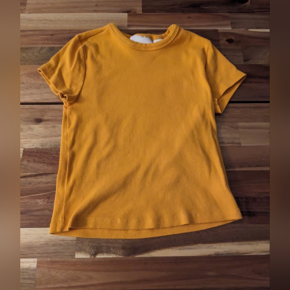 Anthropologie Maeve yellow baby tee